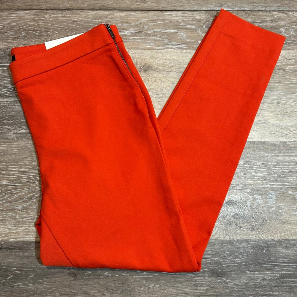 Ann Taylor The Chelsea Skinny‎ Ankle Pants Red Bi Stretch Higher Rise Size 8